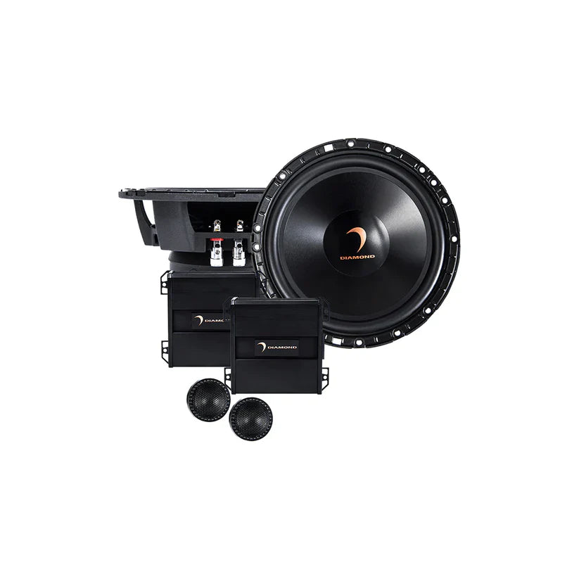Diamond Audio H65A HEX Series 6.5 “ 2-Way Component Set w/25mm Aluminum Dome Tweeter