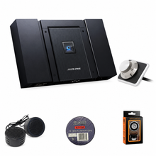 Load image into Gallery viewer, Alpine HDA-M80 800W Mono Subwoofer Amplifier + RUX-H01 Remote Bass Controller + Accessory Bundle