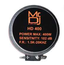 Load image into Gallery viewer, Mr Dj HD-400 Horn Compression Driver Professional Grade 400 WATTS 1" High-Frequency Compressor Dj Horn Driver Tweeter