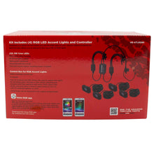 Load image into Gallery viewer, Heise HE-4TLRGBK RGB Accent Light Kit - 4 RGB Pods, 3 LED