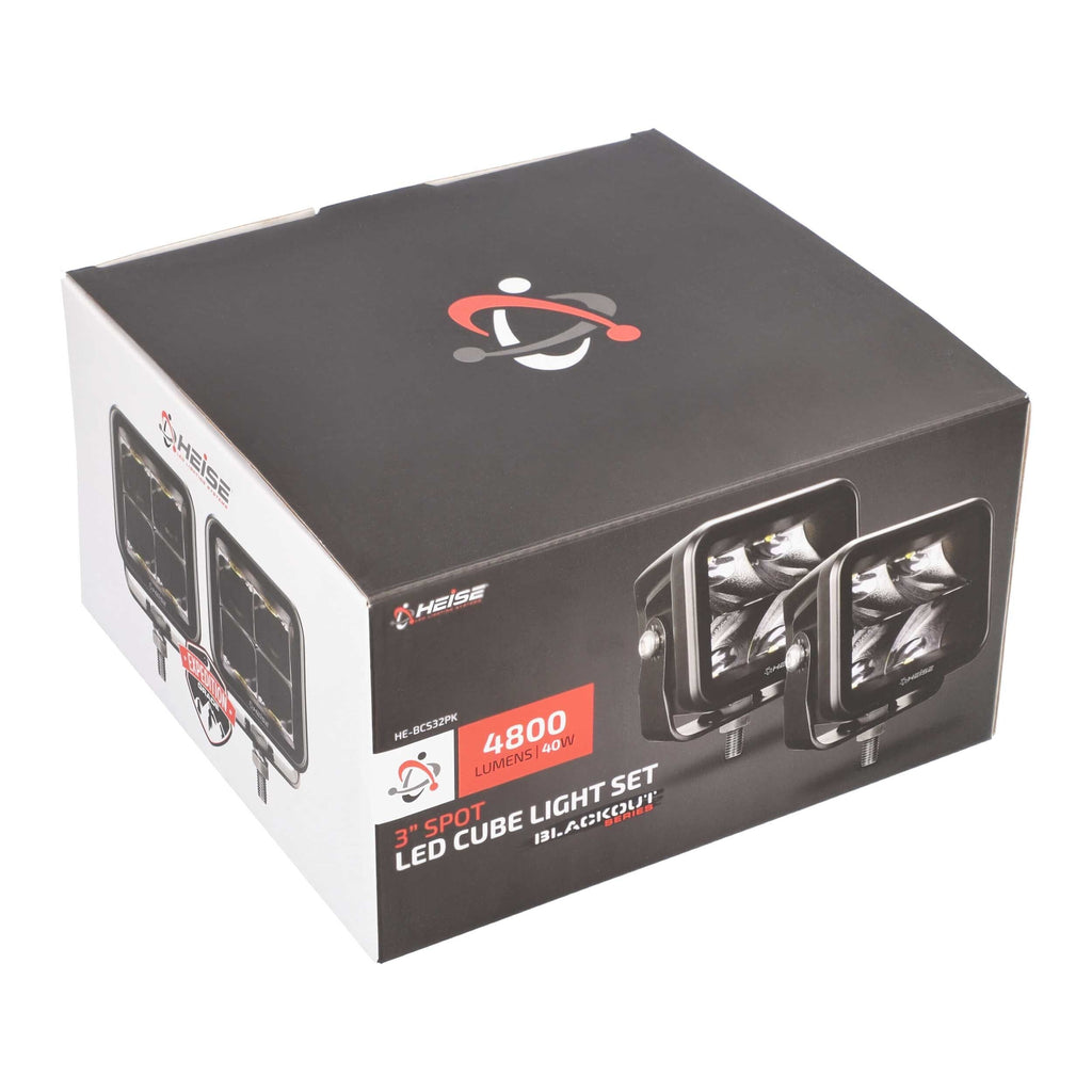 Heise HE-BCS32PK Blackout 3" - 4 Spot Cube 2 Pack