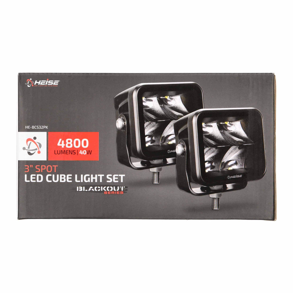 Heise HE-BCS32PK Blackout 3" - 4 Spot Cube 2 Pack