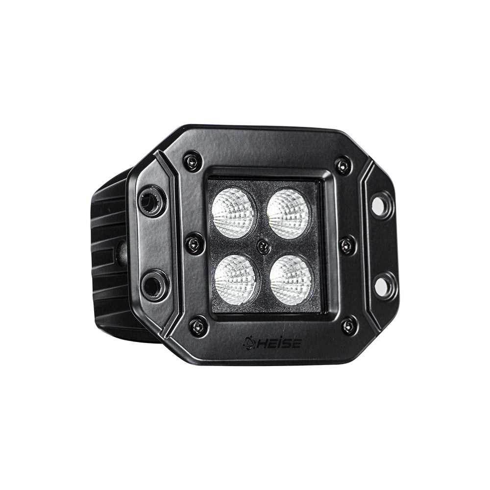 Heise HE-BFMCL2 Flush Mount Cube Blackout Flood Light - 3 Inch, 4 LED