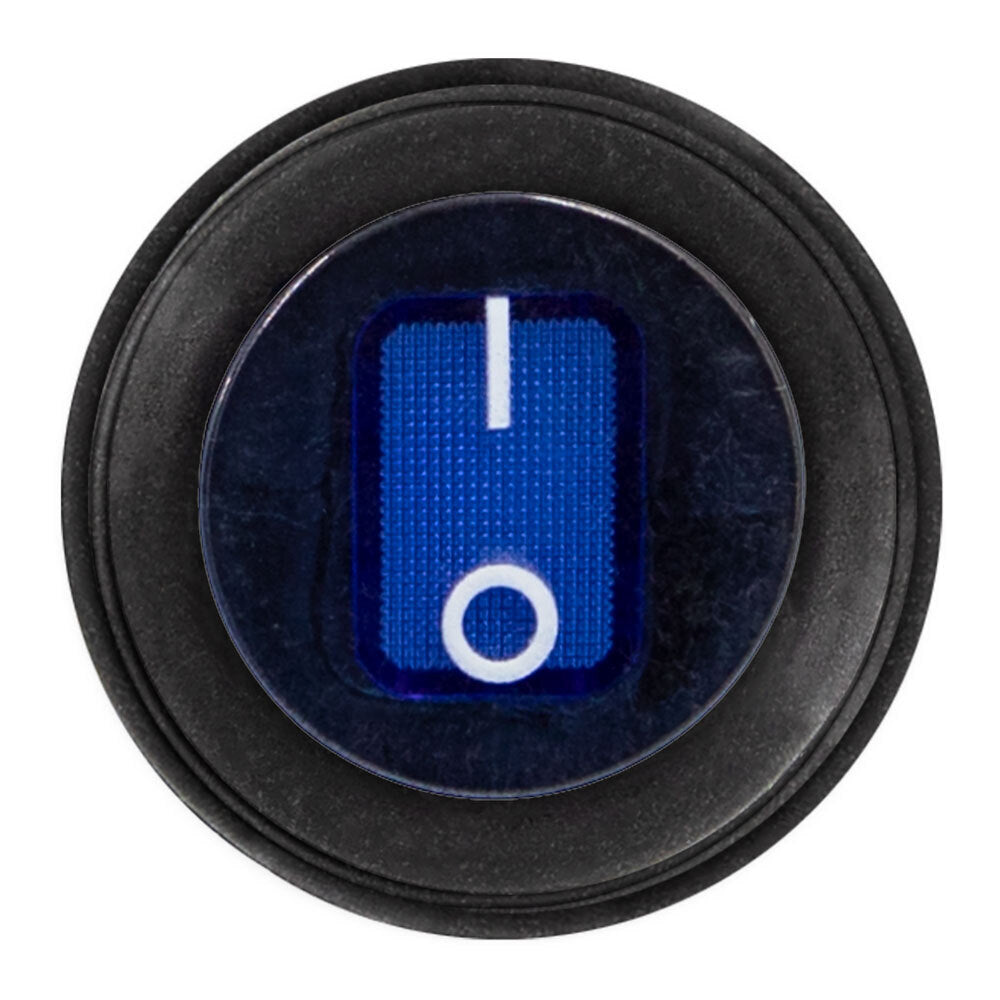 Heise HE-BRS Blue Round Rocker Switch - 5-Pack
