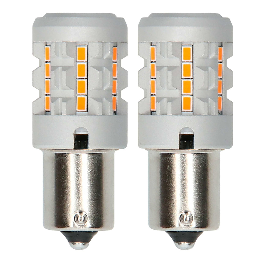 Heise HE-C1156A 1156 Amber Bulbs with Integrated Internal CANBUS System - 2-Pack