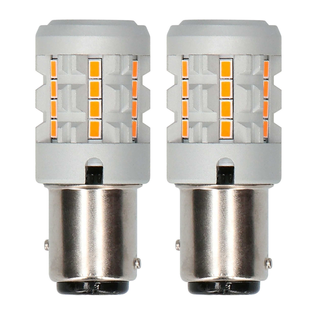 Heise HE-C1157A 1157 Amber Bulbs with Integrated Internal CANBUS System - 2-Pack