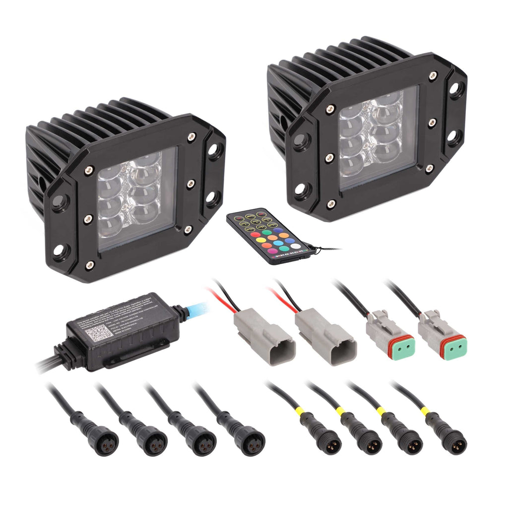 Heise HE-CHASE-FCLKT 3” Flush Mount Chasing Cube Light Set