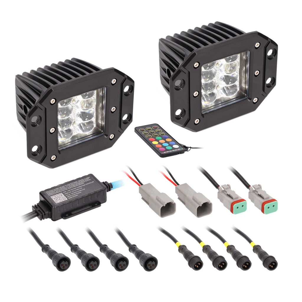 Heise HE-CHASE-FCLKT 3” Flush Mount Chasing Cube Light Set