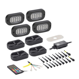 Heise HE-CHASE-K4 Chasing Wide Angle Rock Light Kit - 4 Pack