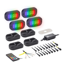 Load image into Gallery viewer, Heise HE-CHASE-K4 Chasing Wide Angle Rock Light Kit - 4 Pack