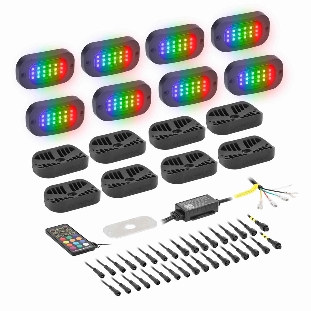 Heise HE-CHASE-K8 Chasing Wide Angle Rock Light Kit - 8 Pack