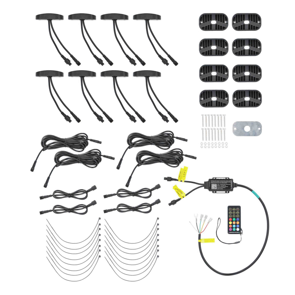 Heise HE-CHASE-K8 Chasing Wide Angle Rock Light Kit - 8 Pack