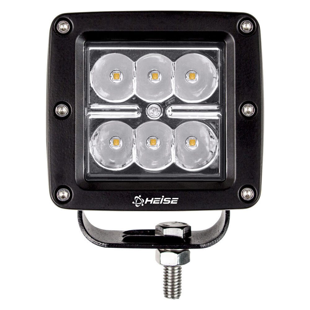 Heise HE-CL3SA Amber Cube Spot Light - 3 Inch, 6 LED