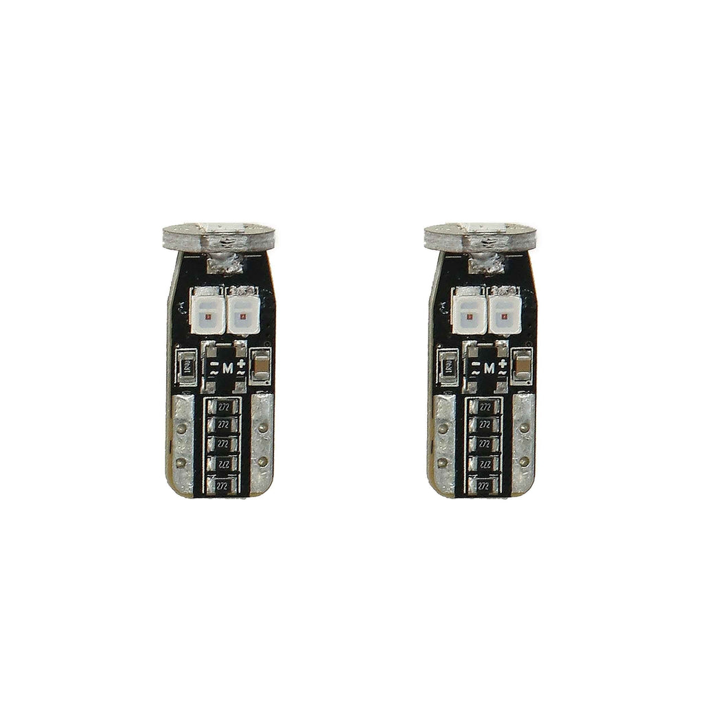Heise HE-CT10R T10 Red LED Bulbs with Integrated Internal CANBUS System - 2-Pack