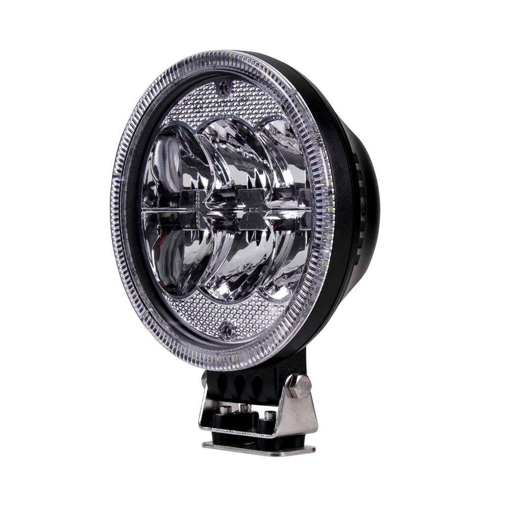 Heise HE-DL6 Round Driving Light - 7 Inch, 6 LED