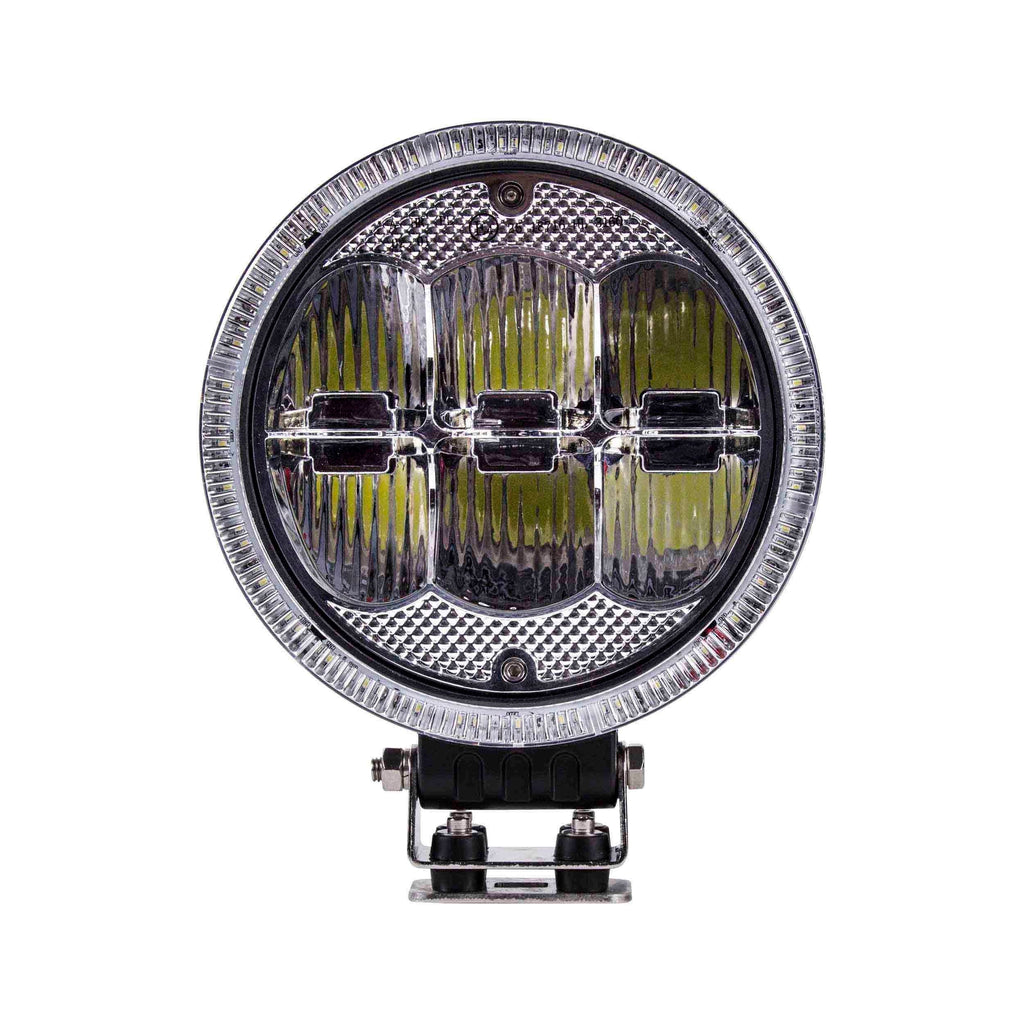 Heise HE-DL6 Round Driving Light - 7 Inch, 6 LED