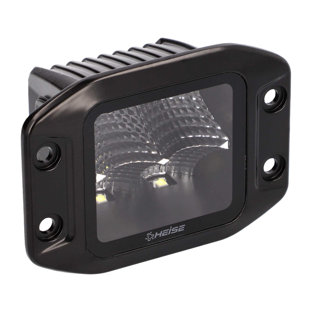 Heise HE-FMBCF Blackout Flush Mount 3.5" Cube 4 LED Light - Flood