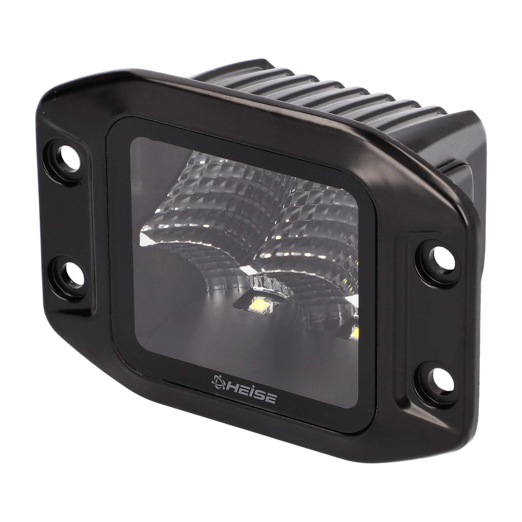 Heise HE-FMBCF Blackout Flush Mount 3.5" Cube 4 LED Light - Flood