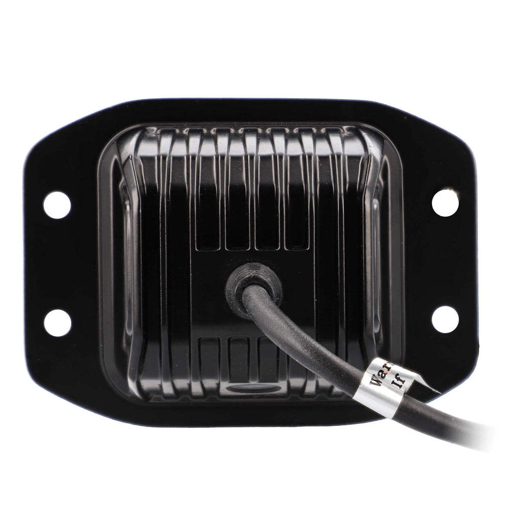 Heise HE-FMBCF Blackout Flush Mount 3.5" Cube 4 LED Light - Flood