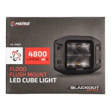 Load image into Gallery viewer, Heise HE-FMBCF Blackout Flush Mount 3.5" Cube 4 LED Light - Flood