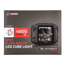 Load image into Gallery viewer, Heise HE-FMBCS Blackout Flush Mount 3.5" Cube 4 LED Light - Spot