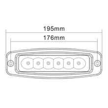 Load image into Gallery viewer, Heise HE-FMDL1 Single Row Flush Mount Driving Light - 6 LED