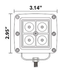 Heise HE-ICL2PK Improved Infinite Cube RGB Light - 3 Inch, 4 LED, 2-Pack