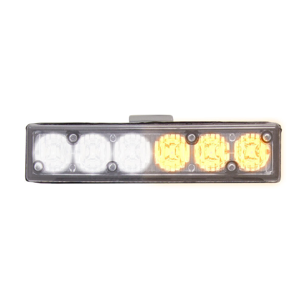 Heise Municipality HE-MUGRL-6WA White/Amber Grille Marker Lights - 4.1 Inch, 6 LED