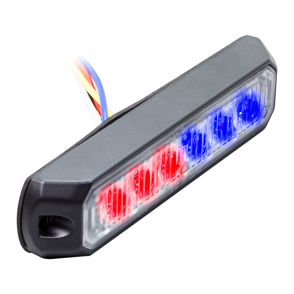 Heise Municipality HE-MUMRK-6BR Bi-Color Blue/Red Marker Lights - 4.9 Inch, 6 LED