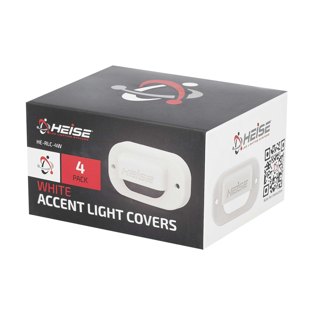 Heise HE-RLC-4W Rock Light White Cover - 4 Pack