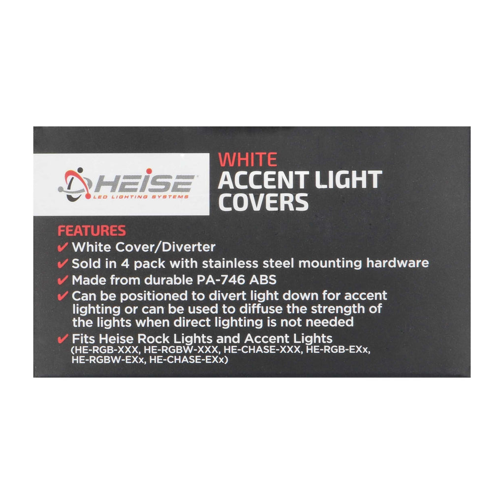 Heise HE-RLC-4W Rock Light White Cover - 4 Pack