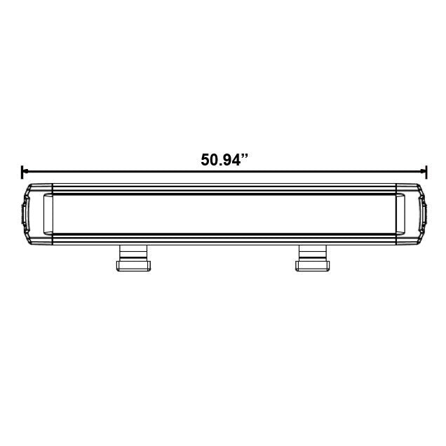 Heise HE-SS51 Single Row Super Slimline Lightbar - 51 Inch, 39 LED