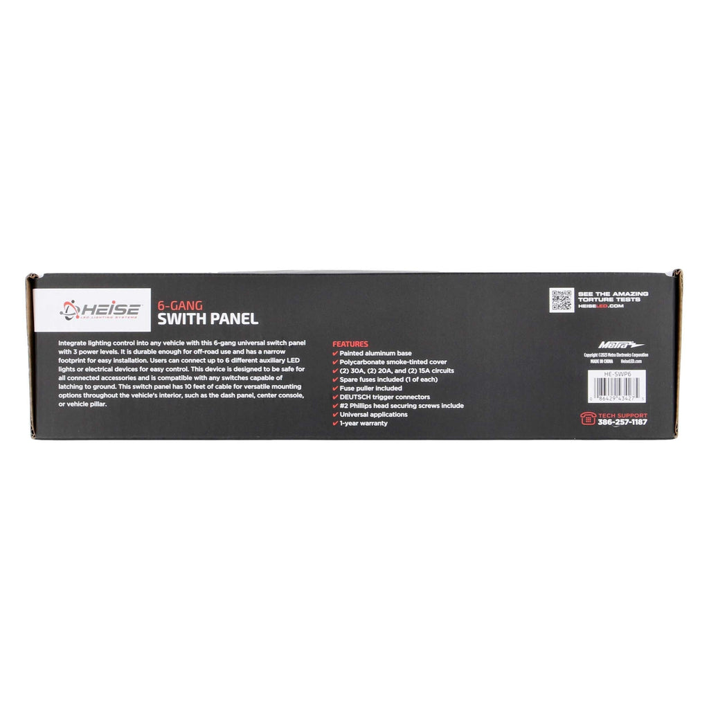 Heise HE-SWP6 6 Gang Switch Panel