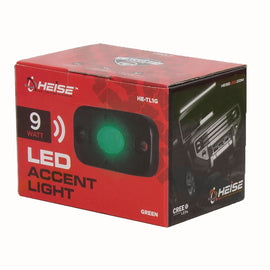 Heise HE-TL1G Green Auxiliary Lighting Pod - 1.5x3 Inch, 3 LED