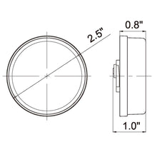 Load image into Gallery viewer, Heise Trailer HE-TR2501 Round Red Marker/Clearance Light with Grommet - 2.5 Inch, 9 LED