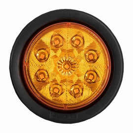 Heise Trailer HE-TR2502 Round Amber Marker/Clearance Light with Grommet - 2.5 Inch, 9 LED