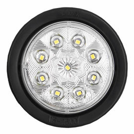 Heise Trailer HE-TR2503 Round White Marker/Clearance Light with Grommet - 2.5 Inch, 9 LED