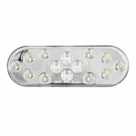 Heise Trailer HE-TR6007 Oval White Light - 6 Inch, 14 LED