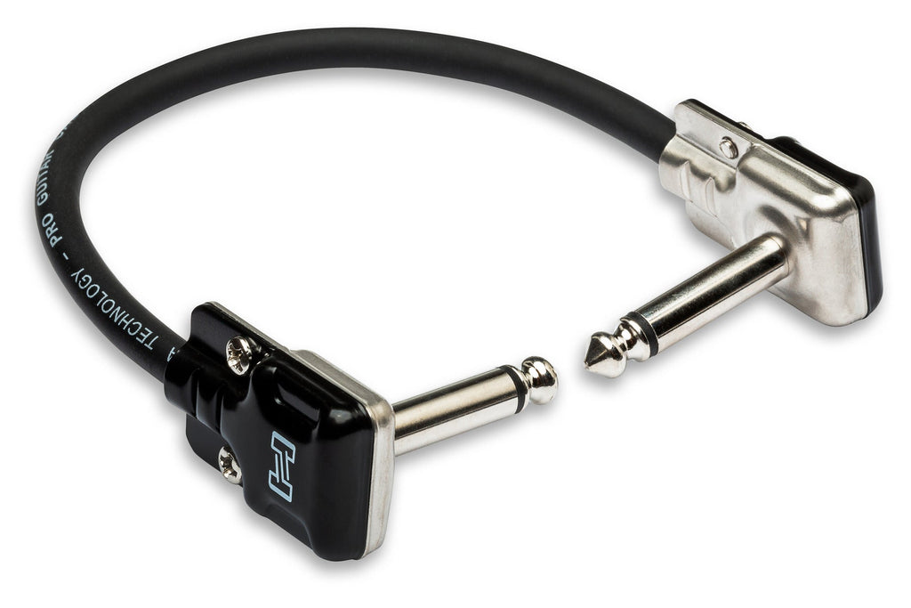 Hosa Pro HGFP-001 Guitar Pedalboard Patch Cable - Right Angle to Right Angle - 1 foot