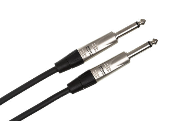 Hosa Pro HPP-015 Unbalanced Interconnect Cable REAN 1/4" TS to Same 15 foot