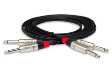 Load image into Gallery viewer, Hosa Pro HPP-015X2 Stereo Interconnect Cable Dual REAN 1/4" TS to Same 15 foot