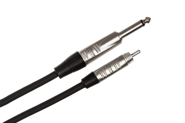 Hosa Pro HPR-015 Unbalanced Interconnect Cable - 1/4-inch TS Male to RCA Male - 15 foot