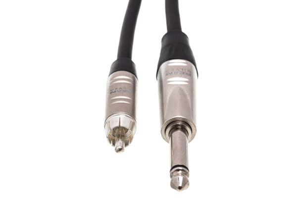 Hosa Pro HPR-015 Unbalanced Interconnect Cable - 1/4-inch TS Male to RCA Male - 15 foot