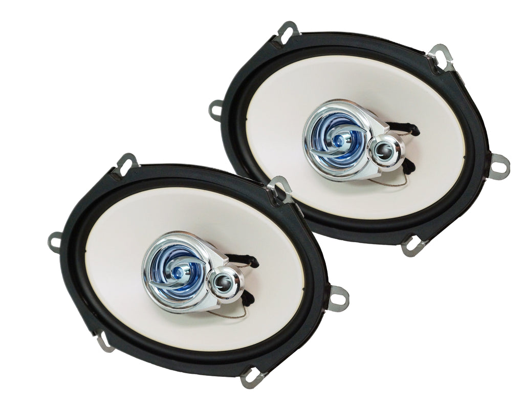 2 Pair Absolute HQ573 5x7" 3-Way Front & Rear Speakers Fit 2001-2010 Ford Escape