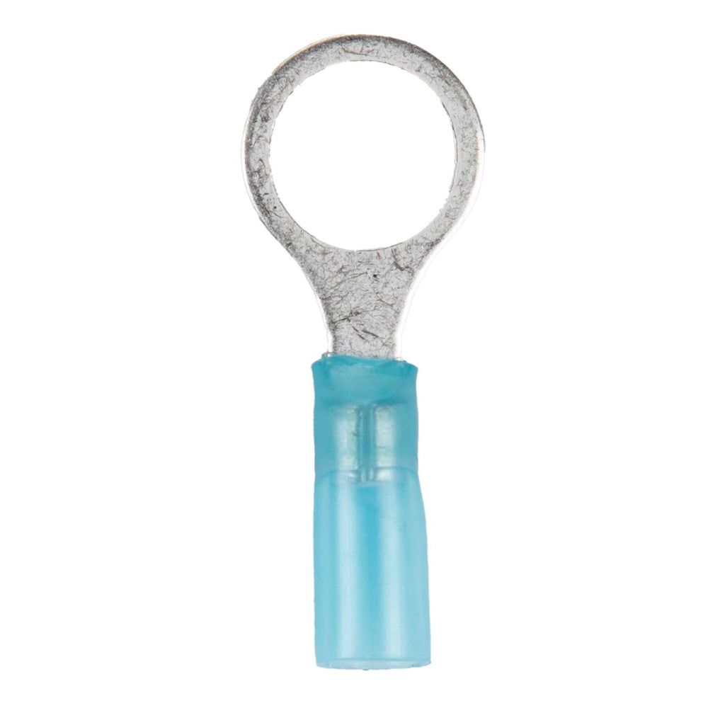 Install Bay HSBRT38 Heat Shrink Blue Ring Terminal 16-14 Gauge 3/8 inch