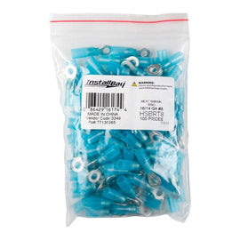 Install Bay HSBRT8 Heat Shrink Blue Ring Terminal 16-14 Gauge #8