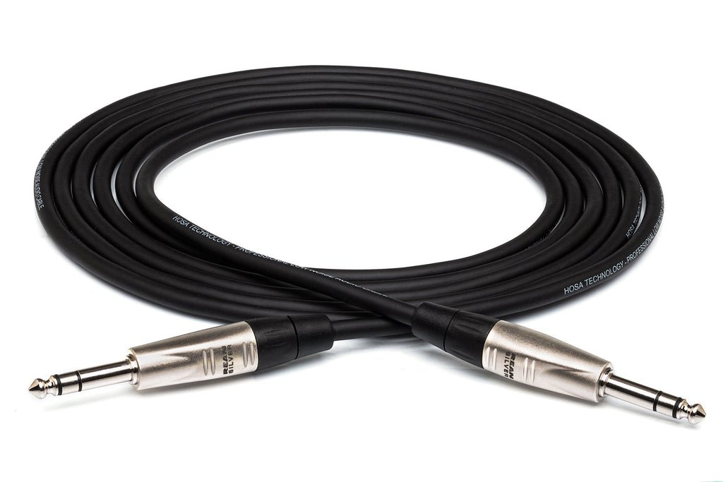 Hosa Pro HSS-003 Balanced Interconnect Cable - REAN 1/4-inch TRS Male to REAN 1/4-inch TRS Male - 3 foot