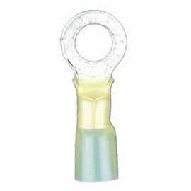 Install Bay HSYRT38 Heat Shrink Yellow Ring Terminal 12-10 Gauge 3/8 inch