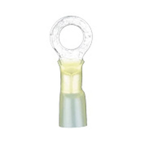 Install Bay HSYRT516 Heat Shrink Yellow Ring Terminal 12-10 Gauge 5/16 inch