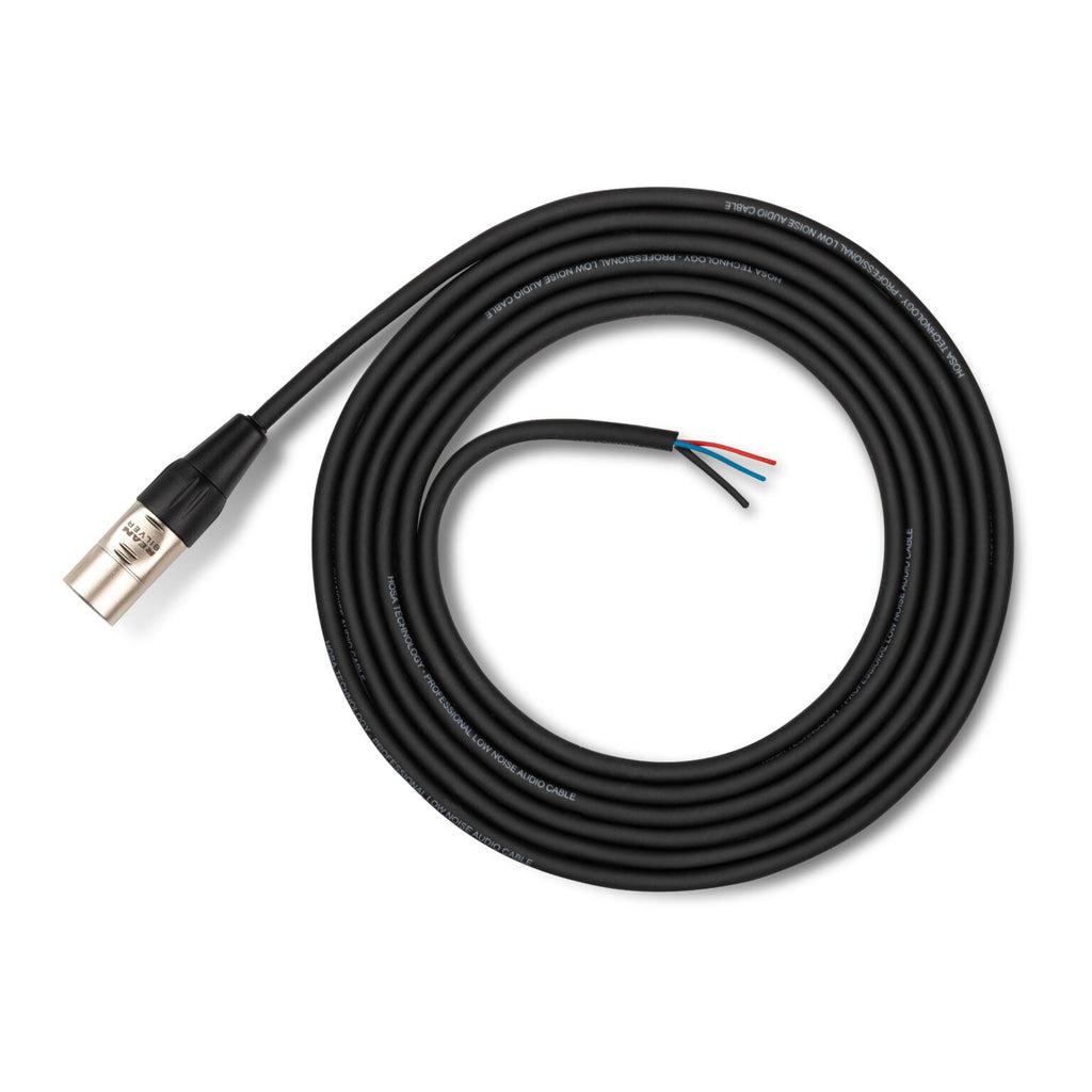 Hosa Pro HXMB-010-BULK XLR3M to Blunt, Male